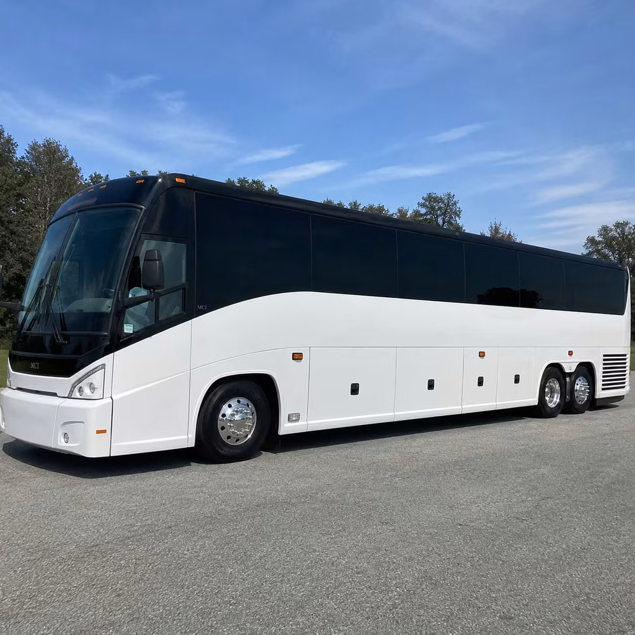 charlotte charter bus rental exterior