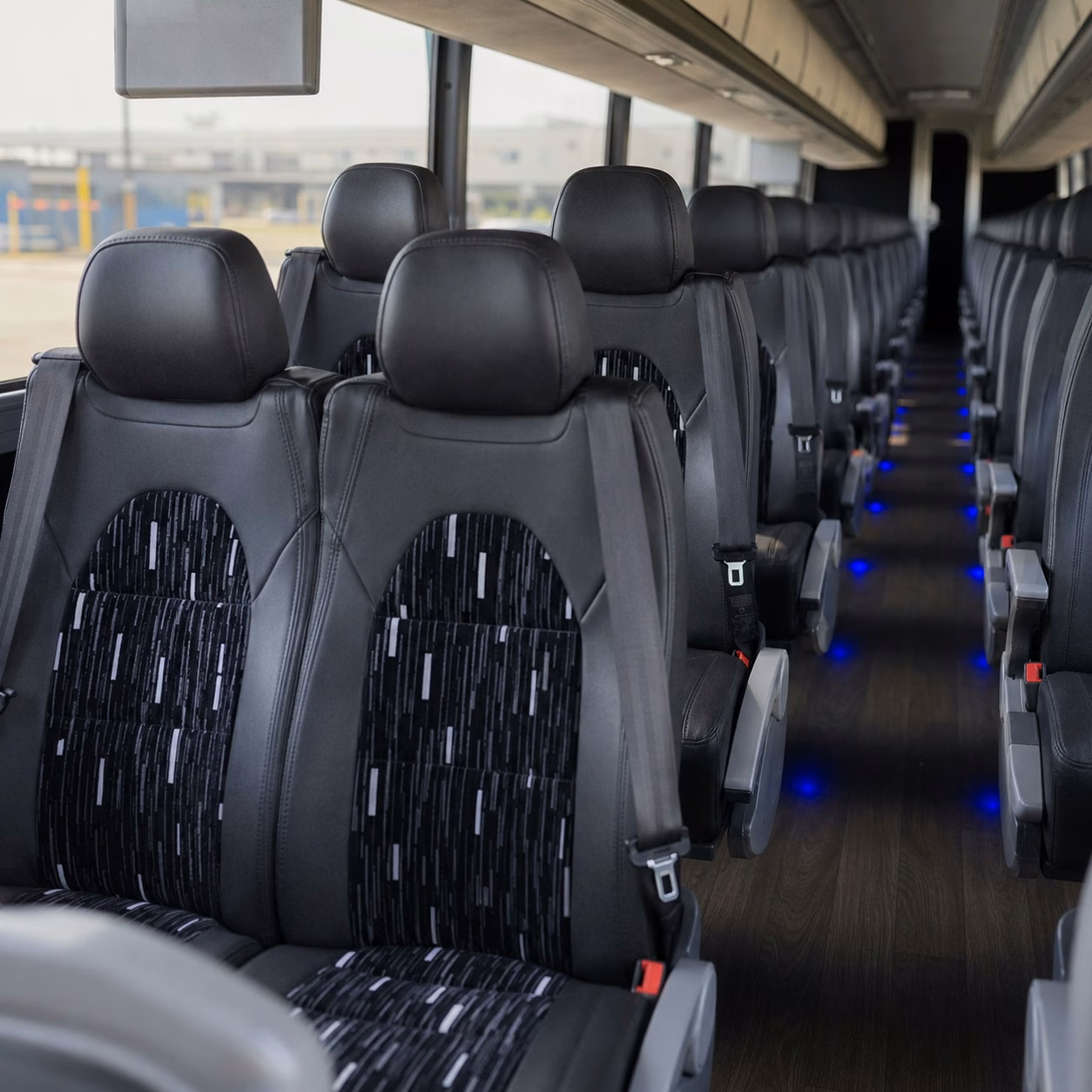 charlotte charter bus rental inside