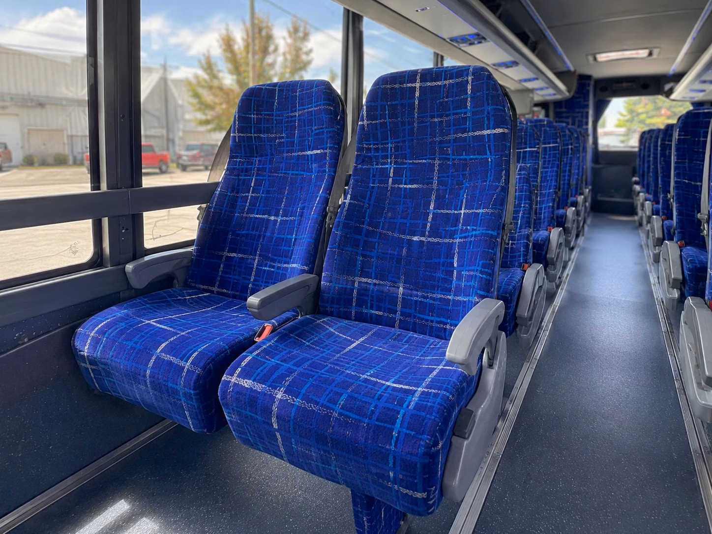 panthers and charlotte fc game day bus rentals at bank of america stadium